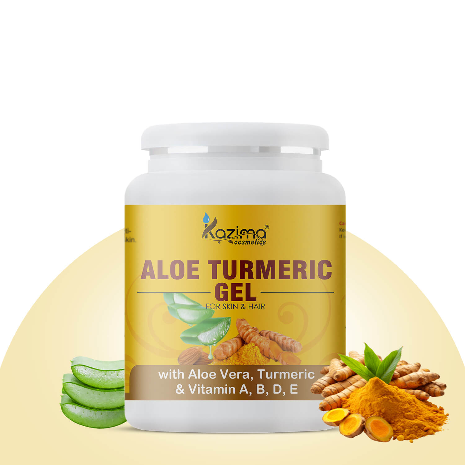 Aloe Turmeric Gel 100% Natural Face Moisturizer Skin Whitening Acne Scars Dark Spots & Anti-Aging