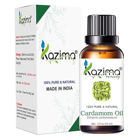 Cardamom Essential Oil 100% Pure – Natural, Undiluted, Uplifting for Skin, Hair, and Aromatherapy
