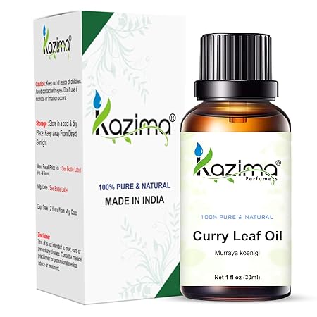 100% Pure Curry Leaf Essential Oil – Natural, Undiluted, Therapeutic Grade for Hair Care, Skin Care, and Aromatherapy