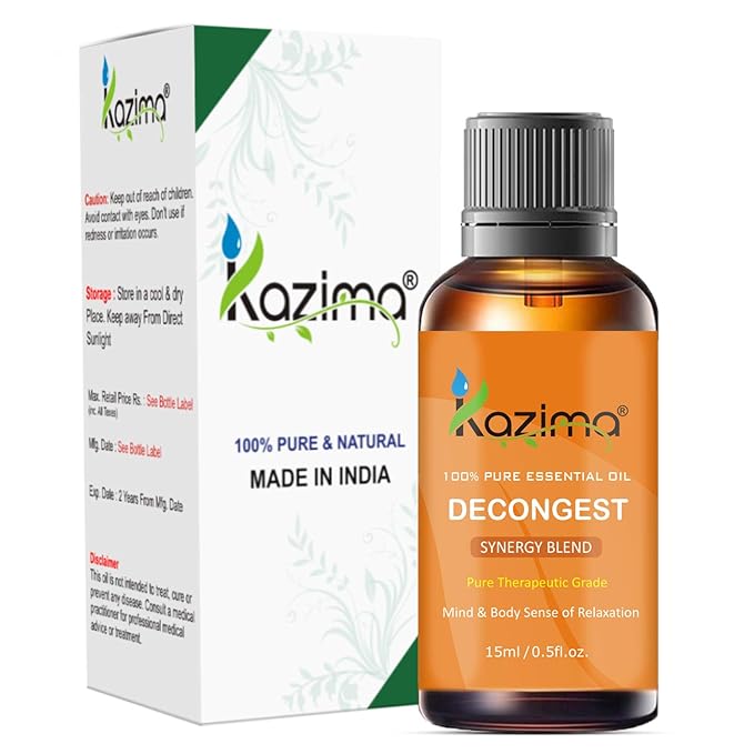 Decongest Blend Essential Oil - Pure & Natural Therapeutic Grade - For Mind & Body Sense of Relaxation