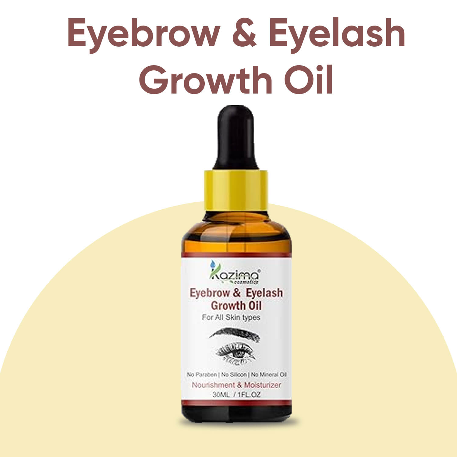 Eyebrow & Eyelash Growth Oil (30ml) – Nourishes, Strengthens, and Enhances Natural Growth for Fuller, Thicker Brows and Lashes