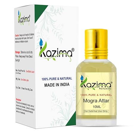 Mogra Attar Perfume For Unisex - Pure Natural Undiluted (Non-Alcoholic)