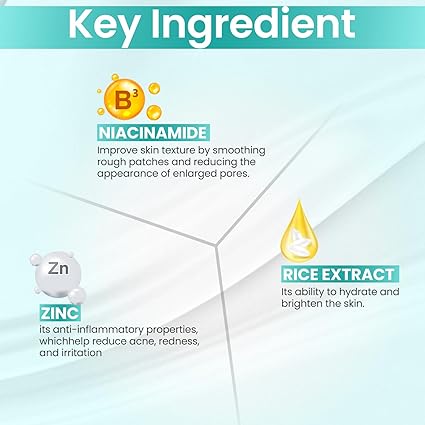 10% Niacinamide Face Serum with Zinc & Rice Extract – Fades Acne Marks & Dark Spots (30ml)