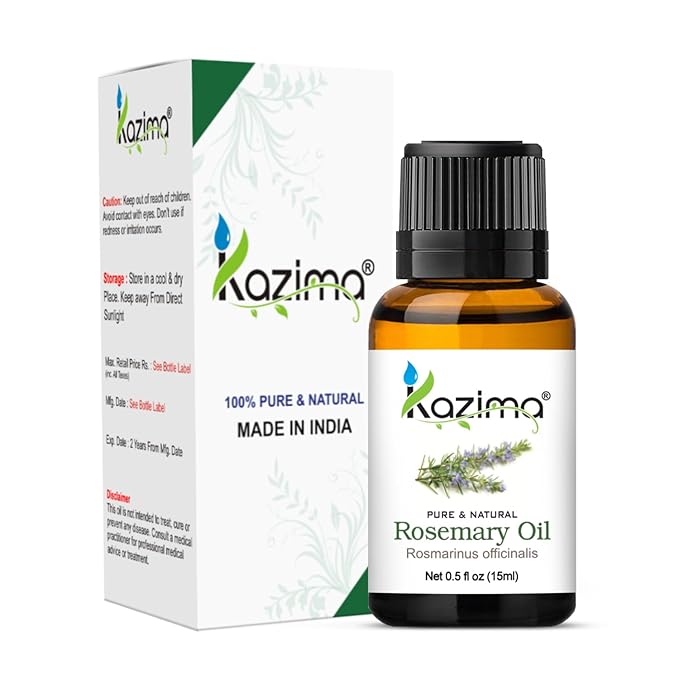 100% Pure Rosemary Essential Oil – Natural, Undiluted, Therapeutic Grade for Hair Growth, Skin Care, Mental Clarity, and Aromatherapy