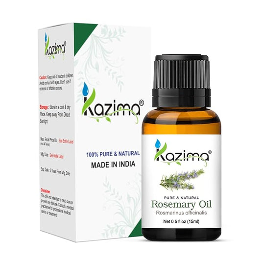 100% Pure Rosemary Essential Oil - Natural, Undiluted, Therapeutic Grade for Hair Growth, Skin Care, Mental Clarity, and Aromatherapy