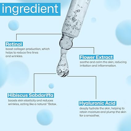 0.5% Retinol Face Serum for Anti-Aging, Wrinkles, Fine Lines & Skin Firming – 30ml | Beginner-Friendly | For All Skin Types