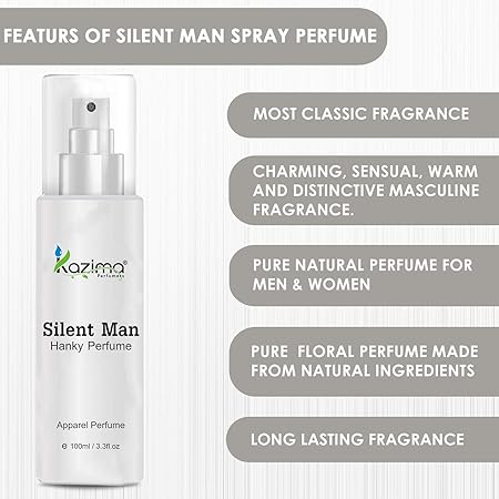 Silent Man Unisex Hanky Spray Perfume 100ML – Gas-Free, Long-Lasting Fresh Fragrance