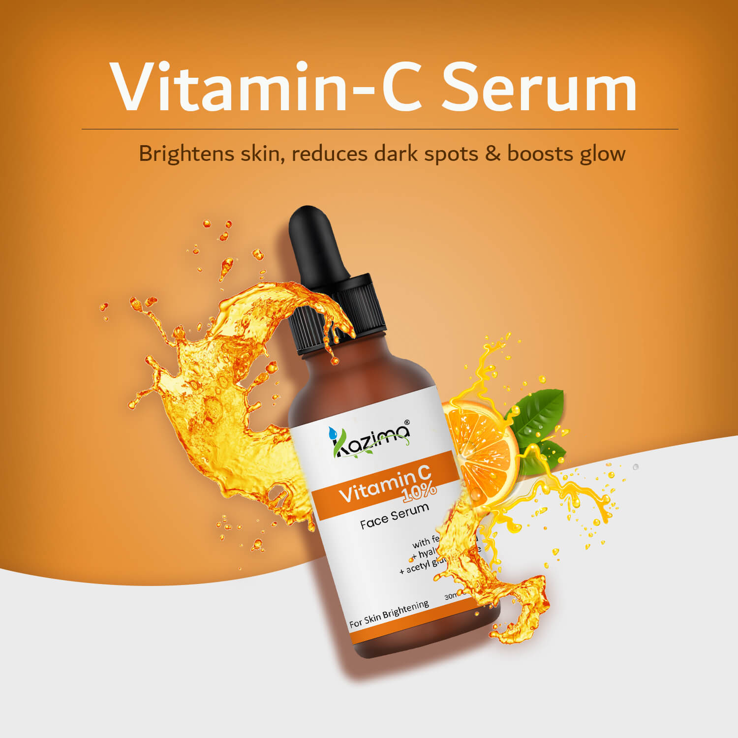 10% Vitamin C Face Serum Skin Brightening Anti Aging Pigmentation Dark Spots Glowing Skin 30ml | Men & Women