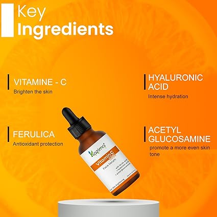 10% Vitamin C Face Serum with 0.5% Ferulic Acid & Hyaluronic Acid for Dark Spots, Hyperpigmentation & Brightening for Men & Women | 30 ml