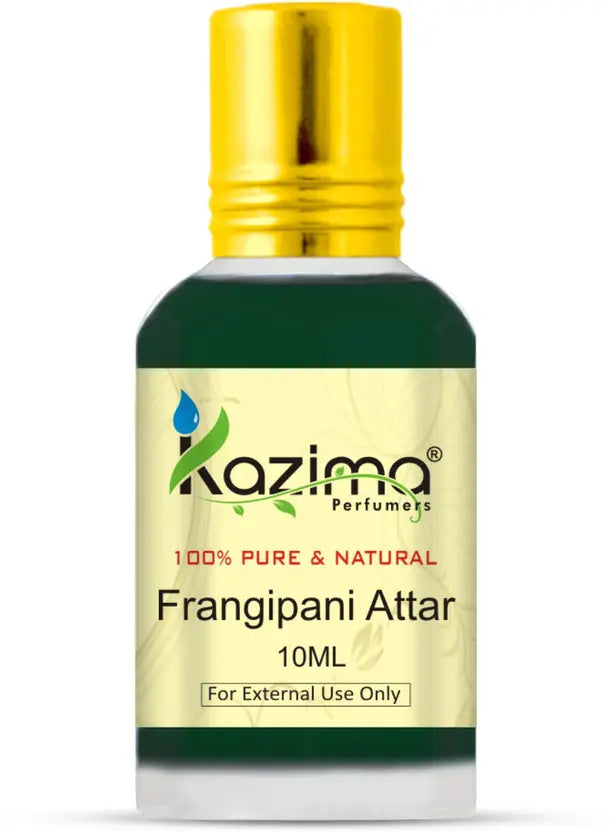 Kazima Frangipani Perfume For Unisex - Pure Natural (Non-Alcoholic) Floral Attar (Floral)
