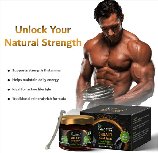 Shilajit Gold by KAZIMA: A Natural Boost for Strength, Stamina & Vitality