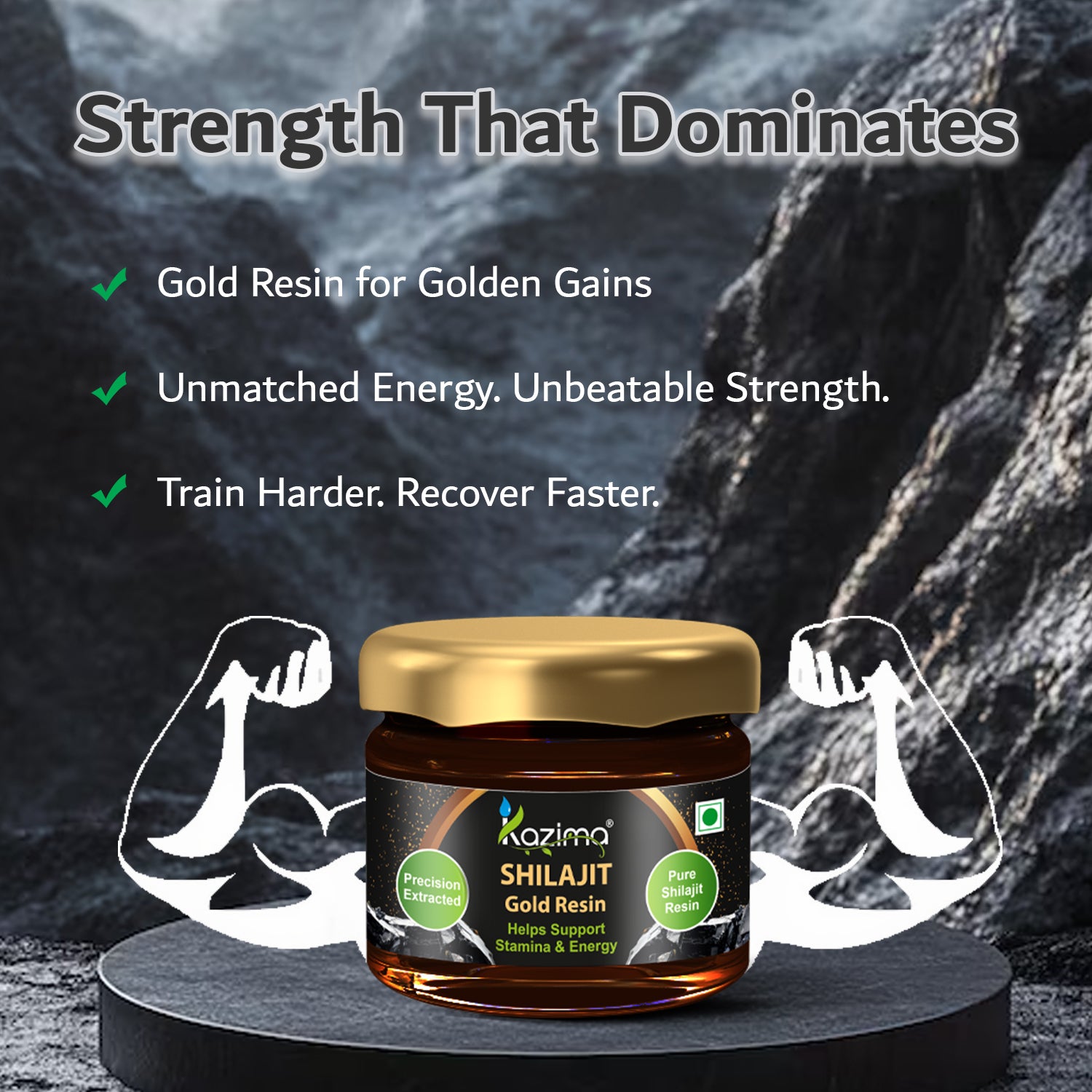 Pure Himalayan Shilajit Gold Resin