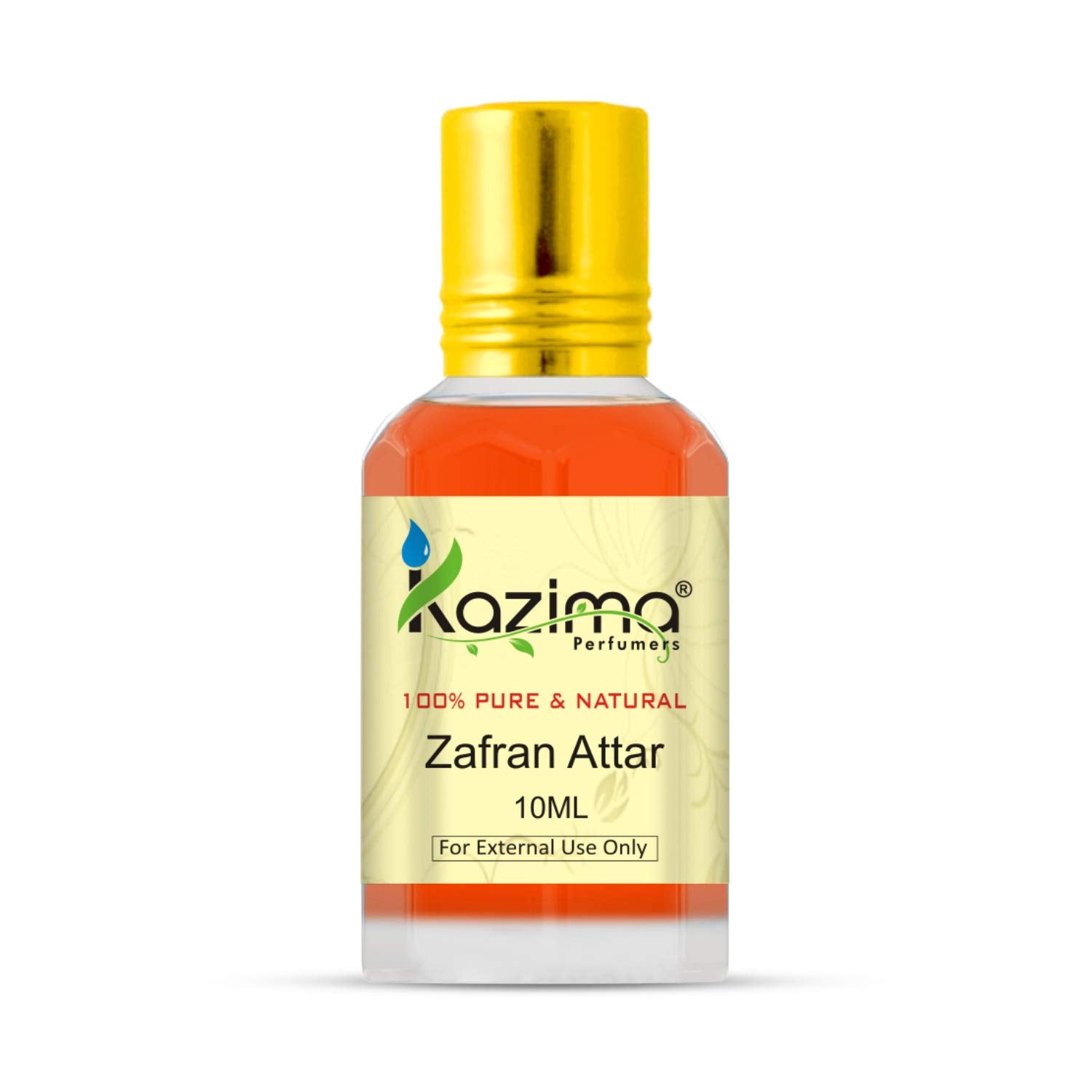 KAZIMA Zafran (Saffron) Attar Perfume For Unisex Pure – Natural, Undiluted & Non-Alcoholic