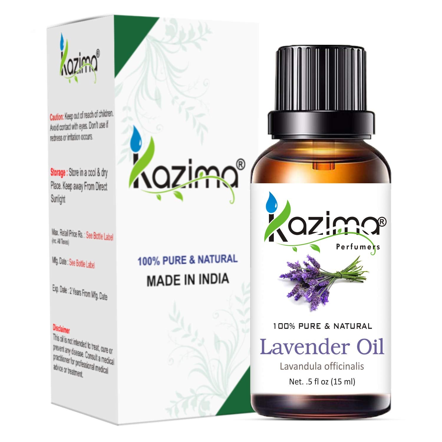 KAZIMA Essential Oils Trio – Rosemary, Lavender & Tea Tree Oil | 100% Pure & Natural for Hair, Skin & Aromatherapy (15ml Each, Pack of 3)