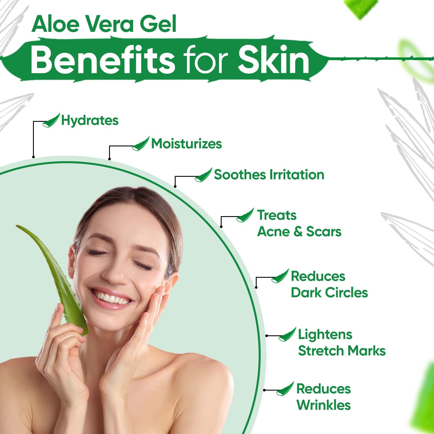 Kazima Pure Aloe Vera Gel for Skin & Hair  – Hydrates, Soothes & Repairs Acne, Scars & Sunburn