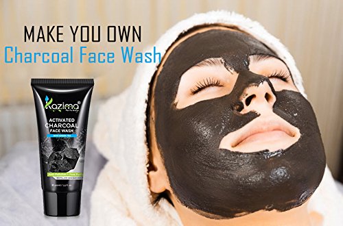 Activated Charcoal Face Wash with Green Tea – Deep Cleansing, Anti-Aging, Anti-Acne & Pimple Scar Removal – 100ml