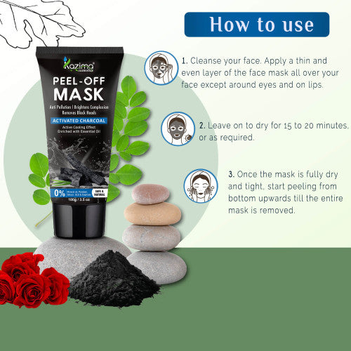 Activated Charcoal Peel Off Mask – Deep Cleansing Formula for Blackheads, Dead Skin & Pollution Removal | 100g