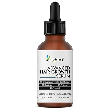 Advanced Hair Growth Serum for Men & Women – 3% Redensyl, 4% Anagain, Procapil & Lindera Extract – Fights Hair Fall, Stimulates Regrowth & Boosts Volume – 30ml