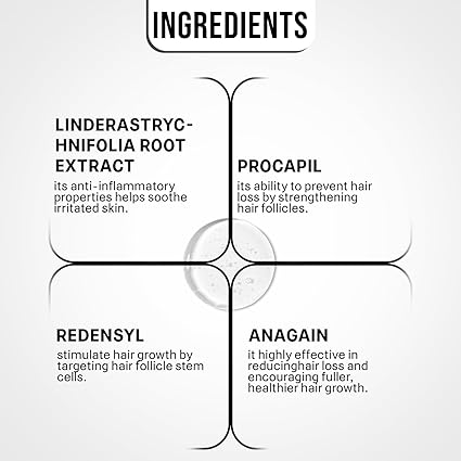 Advanced Hair Growth Serum for Men & Women – 3% Redensyl, 4% Anagain, Procapil & Lindera Extract – Fights Hair Fall, Stimulates Regrowth & Boosts Volume – 30ml