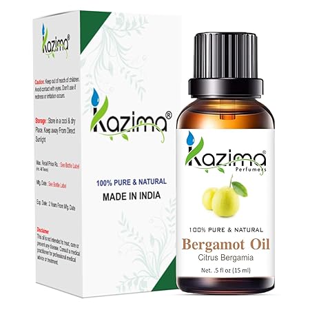 100% Pure Bergamot Oil – Natural, Undiluted Essential Oil for Skin Care, Stress Relief, and Aromatherapy Benefits