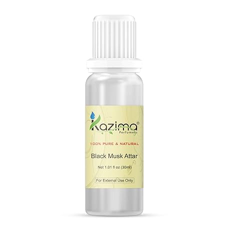 Black Musk Attar Perfume For Unisex - Pure Natural Undiluted (Non-Alcoholic)