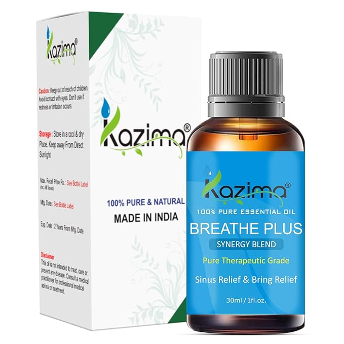 Breathe Plus Blend Essential Oil - Pure & Natural Therapeutic Grade For Mind & Body Sense of Relaxation