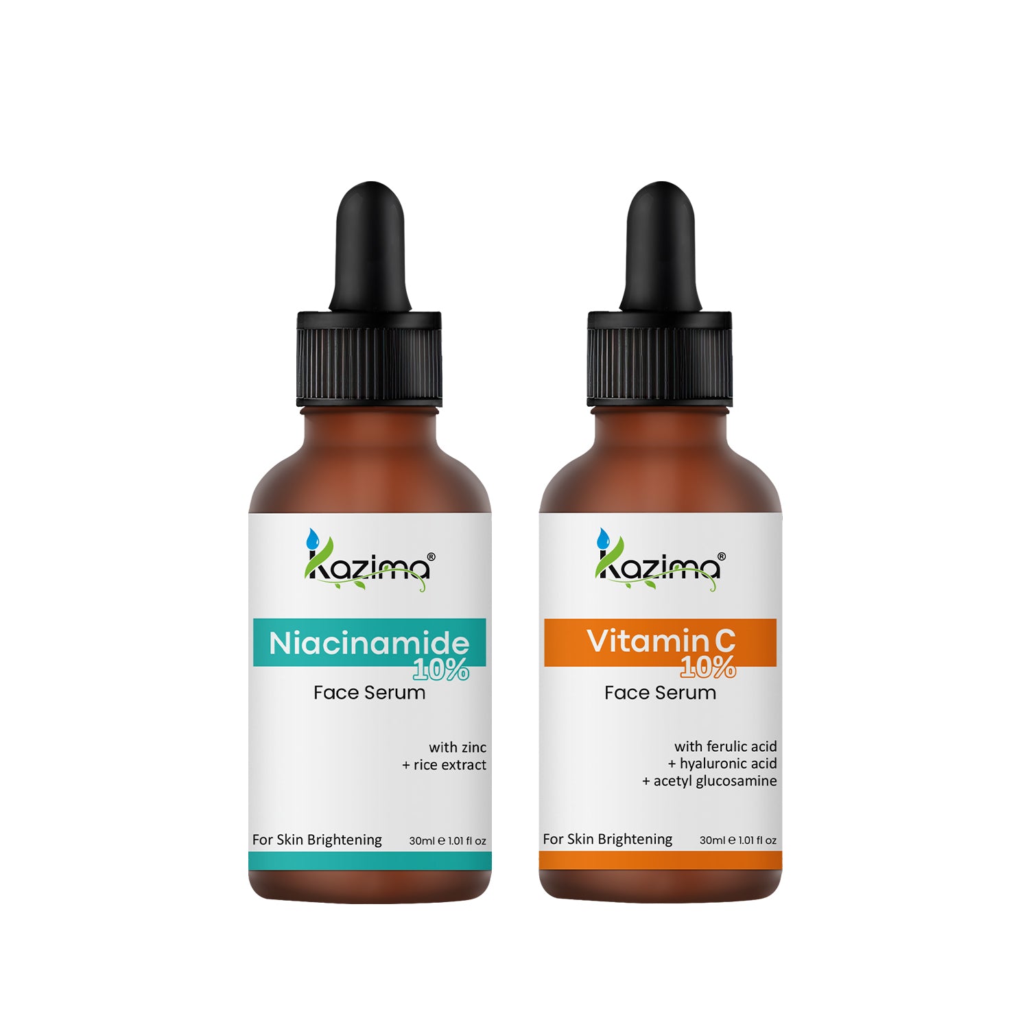 10% Niacinamide & 10% Vitamin C Face Serum Combo for Brightening & Clear Skin (Combo Pack Of 2)