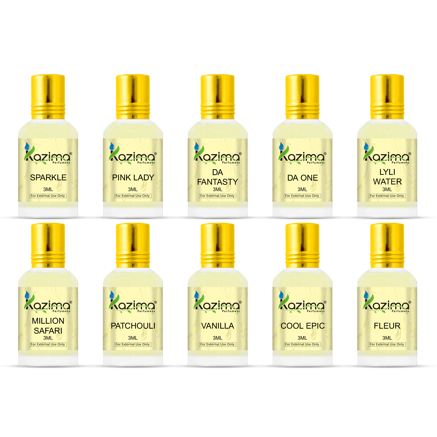 Best French Attar Sample Kit for Men and Women – 10 x 3ml Long-Lasting Perfume