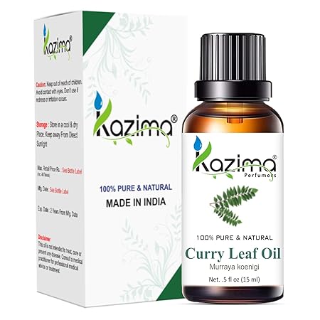 100% Pure Curry Leaf Essential Oil – Natural, Undiluted, Therapeutic Grade for Hair Care, Skin Care, and Aromatherapy