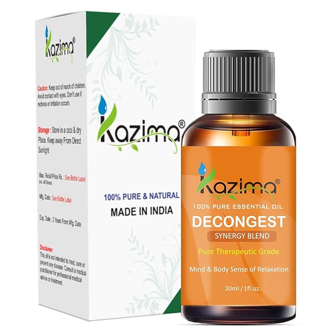 Decongest Blend Essential Oil - Pure & Natural Therapeutic Grade - For Mind & Body Sense of Relaxation