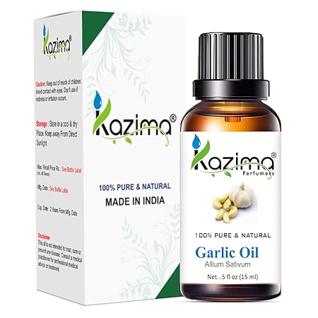 100% Pure Garlic Essential Oil – Natural, Undiluted, Therapeutic Grade for Immunity, Skin, and Hair Health.