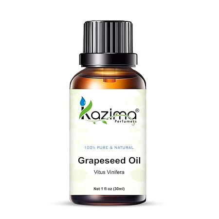 100% Pure Grapeseed Carrier Oil, Natural & Undiluted for Skin, Hair, Massage, Moisturizing, and Aromatherapy