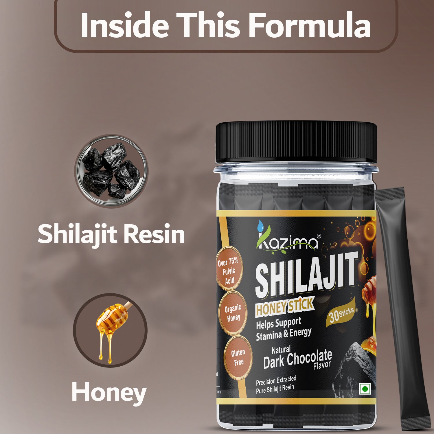 Pure Himalayan Shilajit Sticks (Dark Chocolate Flavour)