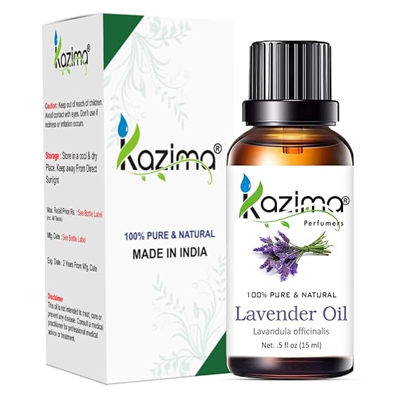KAZIMA Combo of Rosemary & Lavender Oil – Natural Solution for Hair Fall, Acne, Face Glow & Aromatherapy, 15 ml Each