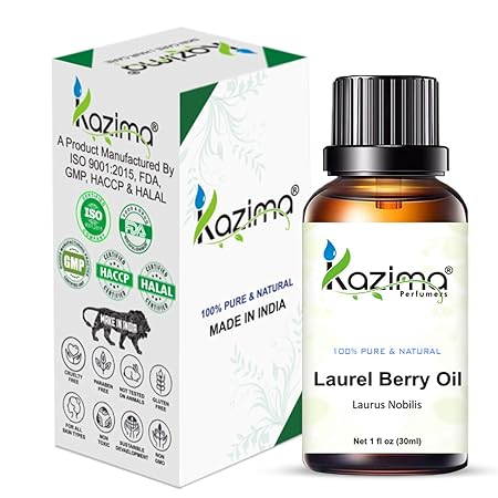 Laurel Berry Oil 100% Pure, Natural & Undiluted – Promotes Healthy Hair, Soothes Skin, Boosts Circulation, & Relieves Muscle Pain