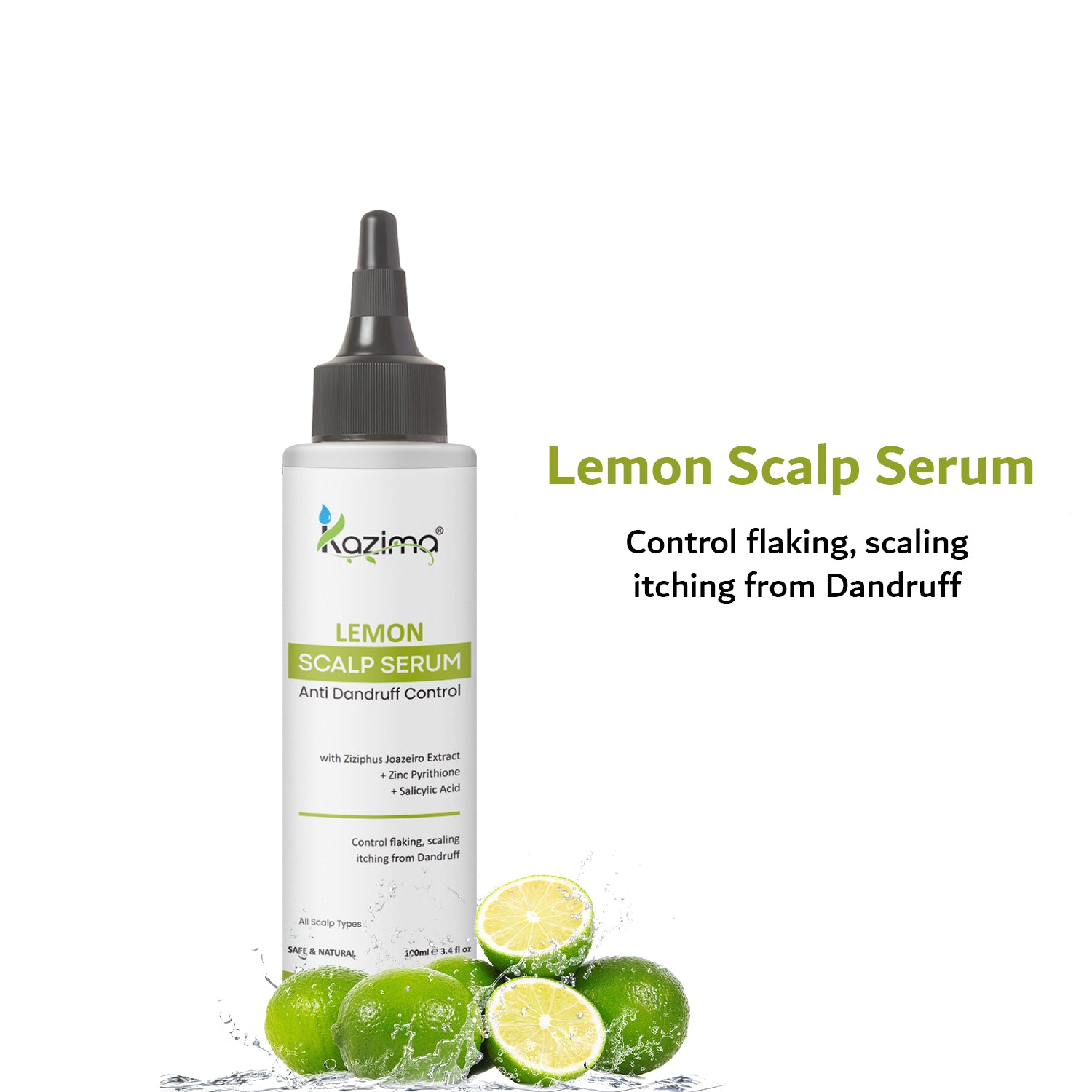 Lemon Anti-Dandruff Scalp Serum 100ml – Refreshing Formula to Combat Flakes, Sooth Itchy Scalp, and Promote Healthy Hair Growth
