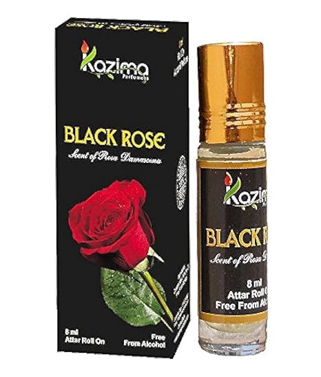 KAZIMA Pure Natural Black Rose Apparel Concentrated Attar Perfume (8ml Rollon free From Alcohol)