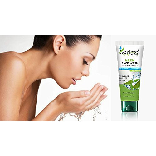 Neem Face Wash With Tea Tree & Tulsi – Anti Pollution, Anti Acne, Pore Purifying & Skin Nourishing | 100 ml