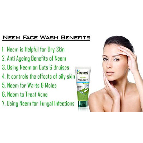 Neem Face Wash With Tea Tree & Tulsi – Anti Pollution, Anti Acne, Pore Purifying & Skin Nourishing | 100 ml
