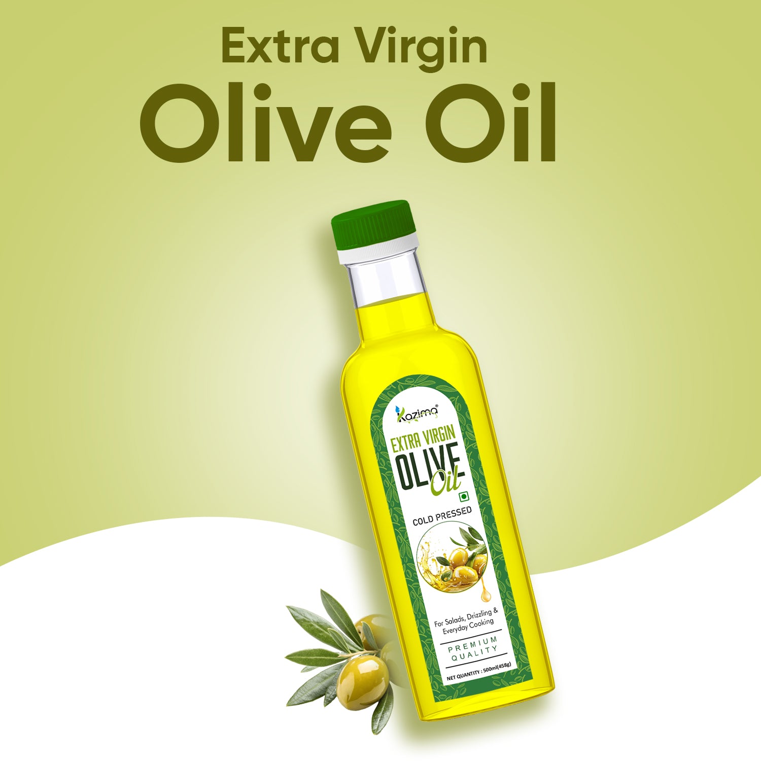 Extra Virgin Olive Oil – Cold Pressed, Pure & Unrefined Mediterranean Grade Oil, Rich in Antioxidants & Healthy Fats, Ideal for Cooking, Skin, Hair & Massage