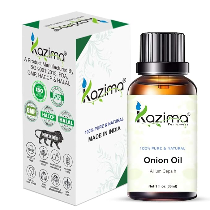 Onion Essential Oil – 100% Pure, Natural & Undiluted for Hair Regrowth & Glowing Skin