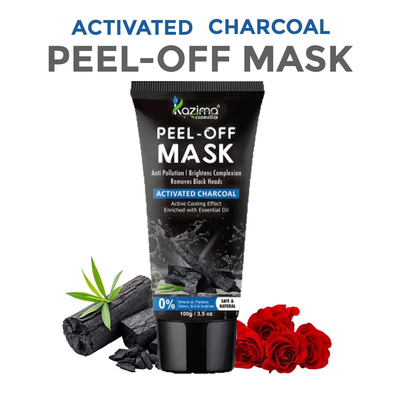 Activated Charcoal Peel Off Mask – Deep Cleansing Formula for Blackheads, Dead Skin & Pollution Removal | 100g