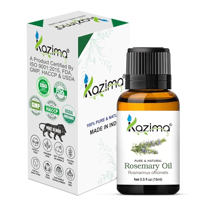 100% Pure Rosemary Essential Oil – Natural, Undiluted, Therapeutic Grade for Hair Growth, Skin Care, Mental Clarity, and Aromatherapy