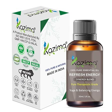 Refresh Energy Blend Essential Oil - Pure & Natural Therapeutic Grade - For Yoga & Balancing Energy