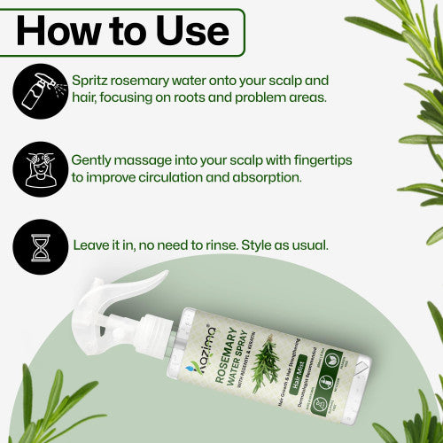 Rosemary Scalp Tonic Mist – Pure Herbal Spray for Hair Growth, Hair Fall Control & Healthy Shine (200ml)