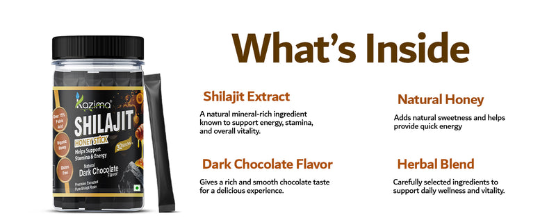Pure Himalayan Shilajit Sticks (Dark Chocolate Flavour)