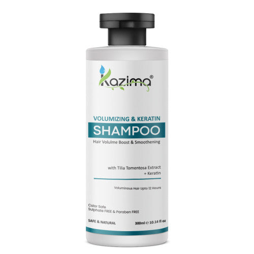 Volumizing & Keratin Shampoo 300ml – Adds Volume, Smoothens, and Strengthens Hair for Fullness, Shine & Silky Softness