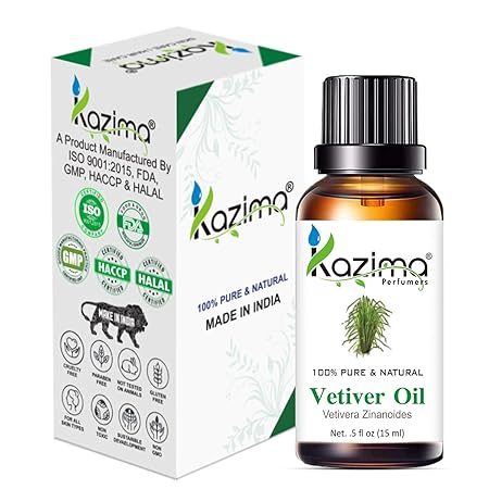 100% Pure Vetiver Essential Oil – Natural, Undiluted for Body , Skin & Hair Care