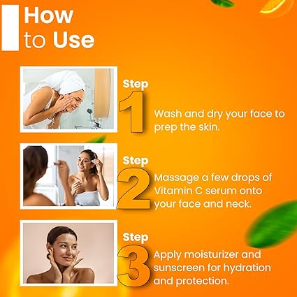 10% Vitamin C Face Serum with 0.5% Ferulic Acid & Hyaluronic Acid for Dark Spots, Hyperpigmentation & Brightening for Men & Women | 30 ml