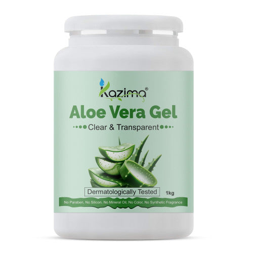 Kazima Pure Aloe Vera Gel for Skin & Hair  – Hydrates, Soothes & Repairs Acne, Scars & Sunburn